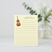 アップライトバスミュージシャンミュージック先生ジャズバンド サンキューカード (スタンド正面)