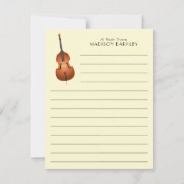 アップライトバスミュージシャンミュージック先生ジャズバンド サンキューカード