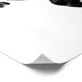 アップライトブラックワイルドホースのポスターあなたのテキスト/色 ポスター (角)