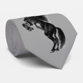 アップライトブラックワイルドホースネックタイ – あなたの色 ネクタイ (ロール)