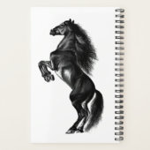 アップライトブラックワイルドホースプランナー-カスタム文字 プランナー手帳 (裏面)