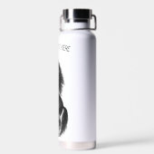 アップライトブラックワイルドホース水ボトル – あなたのテキスト ウォーターボトル (背面)
