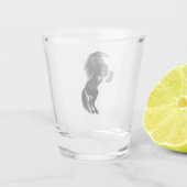 アップライトブラックワイルドホース – スケッチ ショットグラス (裏面)