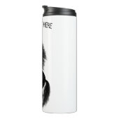 アップライトブラックワイルドホース – 白黒スケッチ タンブラー (回転右)