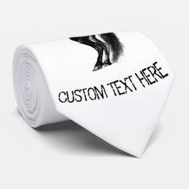 アップライトブラックワイルドホース – 白黒スケッチ ネクタイ