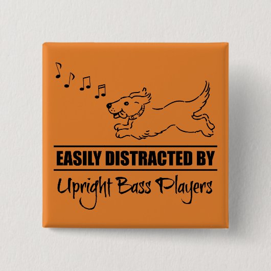 アップライトベースの選手に気さくで可愛い犬 缶バッジ (正面)