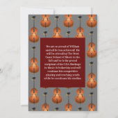 アップライトベースジャズミュージシャン卒業パーティー音楽 招待状 (裏面)