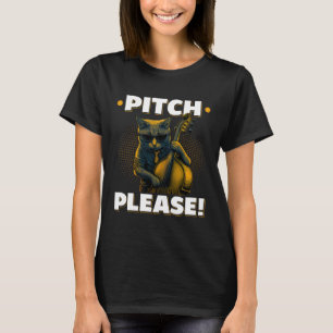 アップライトベースピッチお願いCatダブルバスフィドル Tシャツ