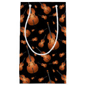 アップライトベースミュージシャン先生ジャズバンド スモールペーパーバッグ (正面)