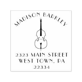 アップライトベースミュージシャン先生ジャズバンド セルフインキングスタンプ