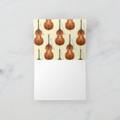 アップライトベースミュージシャン先生ジャズバンド ノートカード (内部)