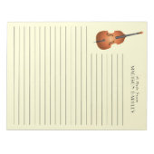 アップライトベースミュージシャン先生ジャズバンド ノートパッド (正面)