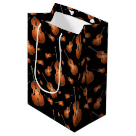 アップライトベースミュージシャン先生ジャズバンド ミディアムペーパーバッグ