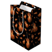 アップライトベースミュージシャン先生ジャズバンド ミディアムペーパーバッグ (裏面アングル)