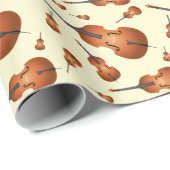 アップライトベースミュージシャン先生ジャズバンド ラッピングペーパー (ロールコーナー)