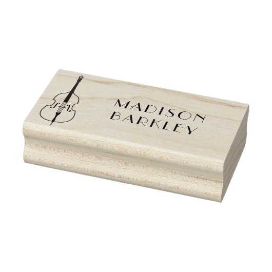 アップライトベースミュージシャン先生ジャズバンド ラバースタンプ (スタンプ)