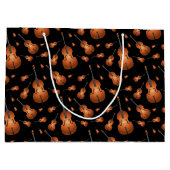 アップライトベースミュージシャン先生ジャズバンド ラージペーパーバッグ (裏面)