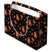 アップライトベースミュージシャン先生ジャズバンド ラージペーパーバッグ (裏面アングル)