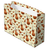 アップライトベースミュージシャン先生ジャズバンド ラージペーパーバッグ (裏面アングル)