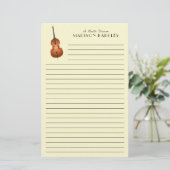 アップライトベースミュージシャン先生ジャズバンド 便箋 (スタンド正面)