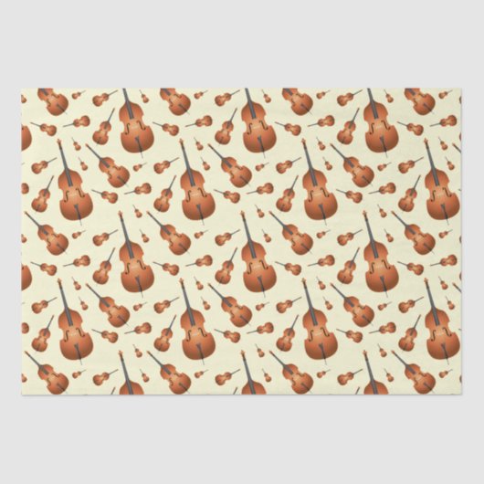 アップライトベースミュージシャン先生ジャズバンド 薄葉紙 (正面)