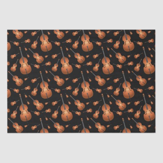 アップライトベースミュージシャン先生ジャズバンド 薄葉紙 (正面)