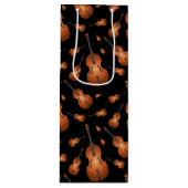 アップライトベースミュージック先生ジャズ ワインギフトバッグ (正面)