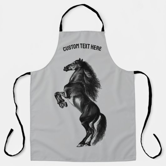 アップライトホースエプロンパーソナライズされたカスタム文字 エプロン (正面)