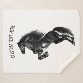 アップライトホースシェルパブランケットカスタム文字 シェルパブランケット (正面(横))