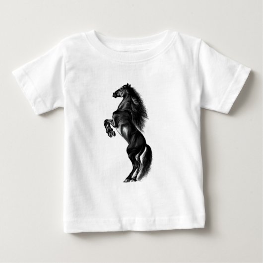 アップライトホースベビーTシャツ ベビーTシャツ (正面)