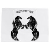 アップライトホース抱き枕カスタム文字 ラージペーパーバッグ (裏面)