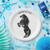 アップライトホース紙プレートとカスタム文字 ペーパープレート (パーティー)