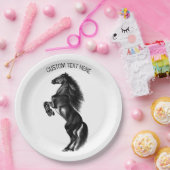 アップライトホース紙プレートとカスタム文字 ペーパープレート (パーティー)