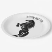 アップライトホース紙プレートとカスタム文字 ペーパープレート (アングル)