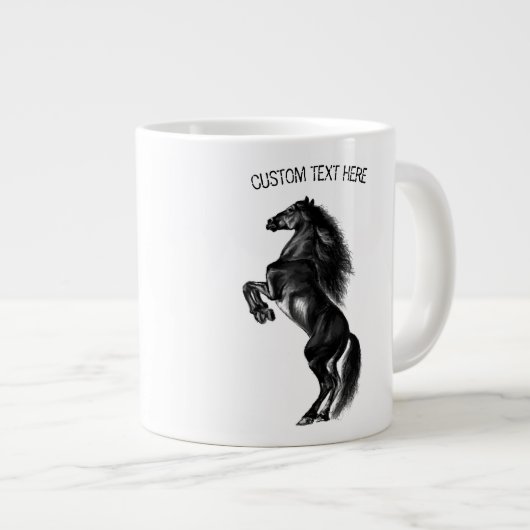 アップライトワイルドホースコーヒーマグカスタム文字 ジャンボコーヒーマグカップ (正面右)