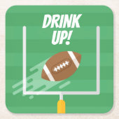 アップライト後のサッカーポイント スクエアペーパーコースター (正面)