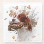 アップランドゲームバード狩り ガラスコースター (正面)