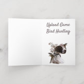 アップランドゲームバード狩り 箔グリーティングカード (内側レイダウン)