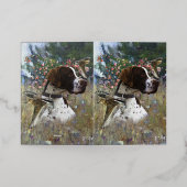 アップランドゲームバード狩り 箔グリーティングカード (外側レイダウン)