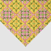 アップリケのチューリップキルト – イエロー – ピンク – ティッシュラップ紙 薄葉紙 (詳細)