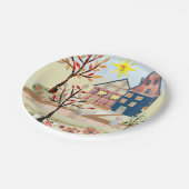 アップリケ、住宅、村、パッチワーク、キルティング、fl ペーパープレート (アングル)