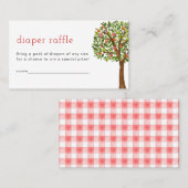 アップルおむつラッフルカードマイアイベビー プレイスカード (正面/裏面)