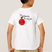 アップルさくらんぼカワイトラブハッピースイートおもしろいキッズ Tシャツ (裏面)