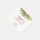 アップルで永遠に幸せ アップル フォール ブライダル シャワー スタンダードカクテルナプキン (角)