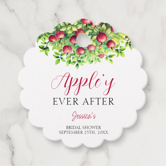 アップルで永遠に幸せ　秋のブライダルシャワー フェイバータグ (正面)