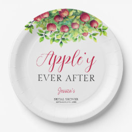 アップルで永遠に幸せ Apple Fall ブライダルシャワー ペーパープレート