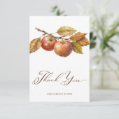 アップルと共に永遠に　秋のりんごのブライダルシャワー サンキューカード (スタンド正面)