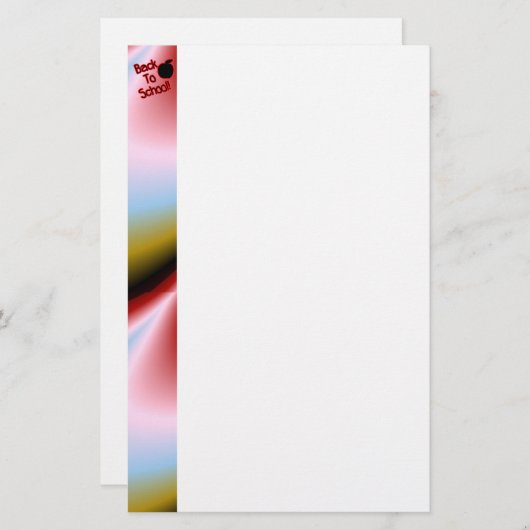 アップルと新学期- 便箋 (正面/裏面)