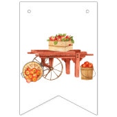 アップルと永遠に！ ブライダルシャワーの装飾 バンティングフラッグ (第1の旗)