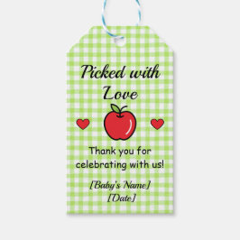 アップルのベビーシャワーフェバーバッグ ギフトタグ